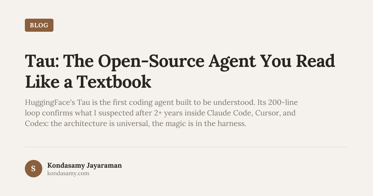 Tau: The Open-Source Agent You Read Like a Textbook